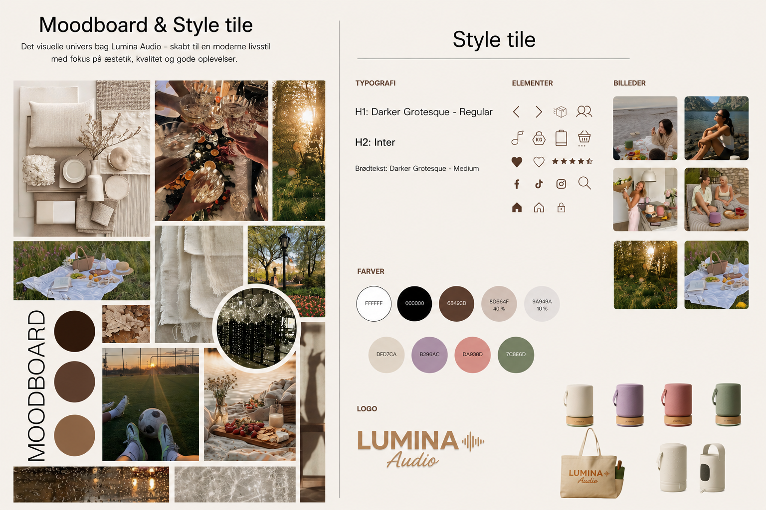 Moodboard og Styletile