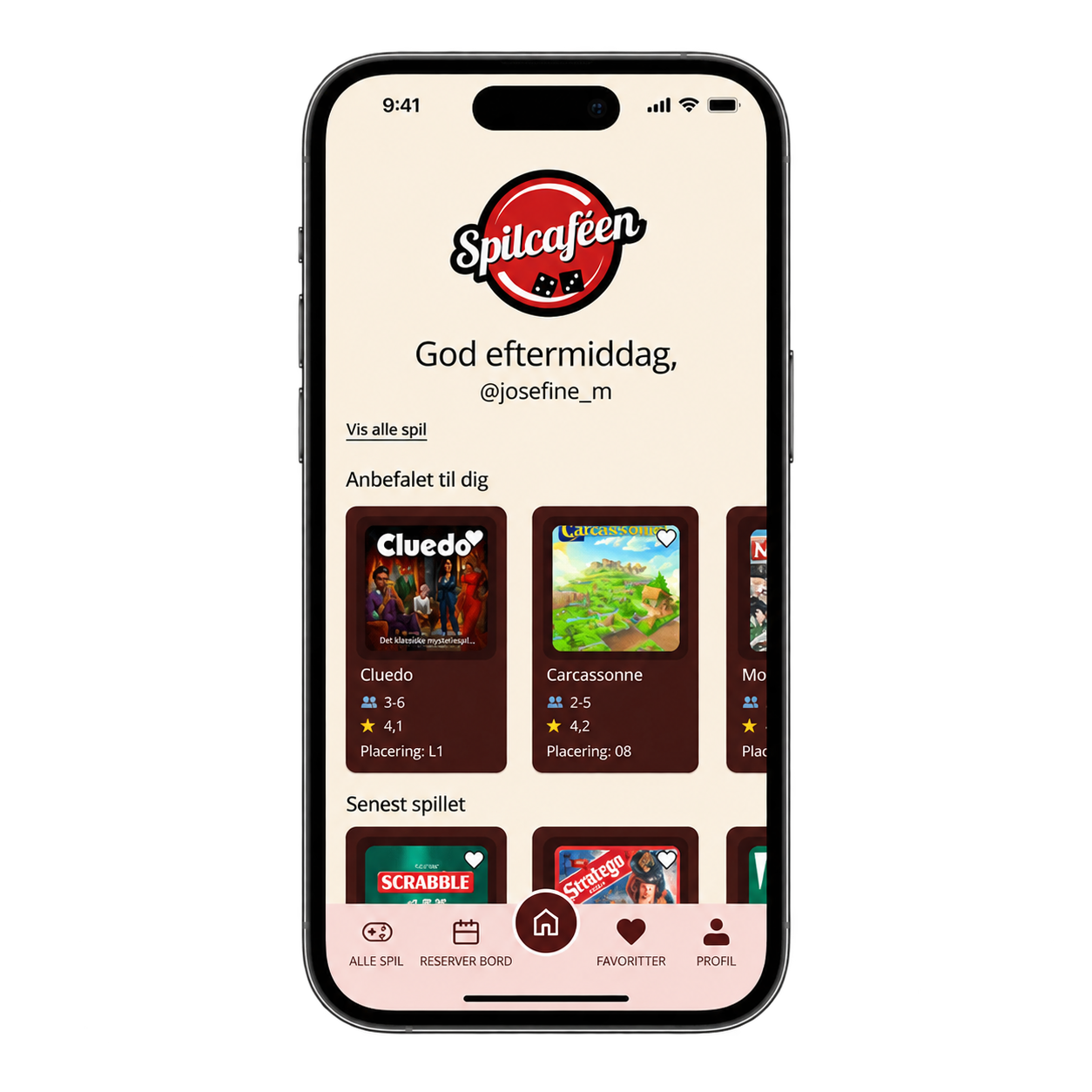 Spilcaféen app